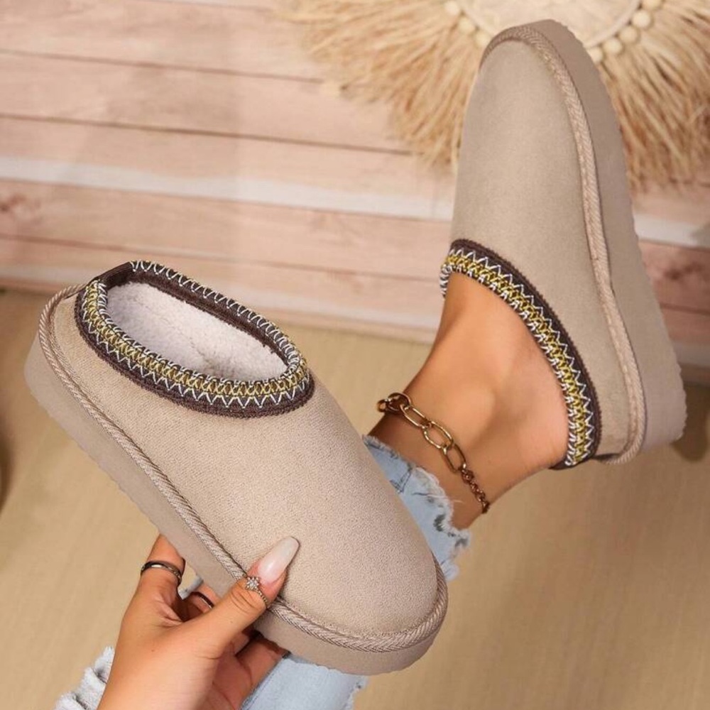 Cozy Tan Slip-On Women's Shoes